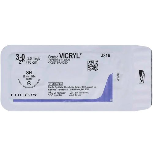 Шовний матеріал Вікрил 3-0 колюча голка 25 мм 70 см в місті Львів : ціни, характеристика. - фото №1 Шовний матеріал Вікрил 3-0 колюча голка 25 мм 70 см в місті Львів : ціни, характеристика.