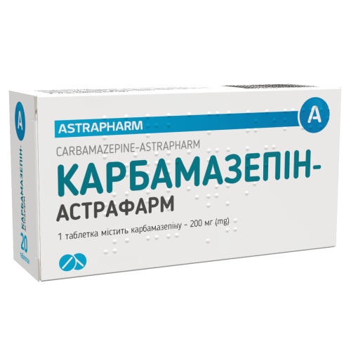 Карбамазепін-Астрафарм 200 мг таблетки №50 в місті Одеса : ціни, характеристика. - фото №1 Карбамазепін-Астрафарм 200 мг таблетки №50 в місті Одеса : ціни, характеристика.