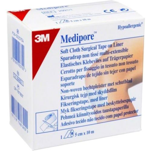 Пластырь медицинский Medipore, на нетканной основе 5 см х 10 м, 1 шт. в Украине - фото №1 Пластырь медицинский Medipore, на нетканной основе 5 см х 10 м, 1 шт. в Украине