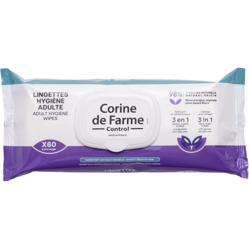 Салфетки Corine de Farme (Корин де Фарм) гигиенические для лица и тела для взрослых №60 в Днепре : цены, характеристики. - фото №1 Салфетки Corine de Farme (Корин де Фарм) гигиенические для лица и тела для взрослых №60 в Днепре : цены, характеристики.