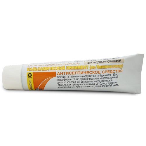 Бальзамический линимент (по Вишневскому) туба 40 г недорого - фото №1 Бальзамический линимент (по Вишневскому) туба 40 г недорого