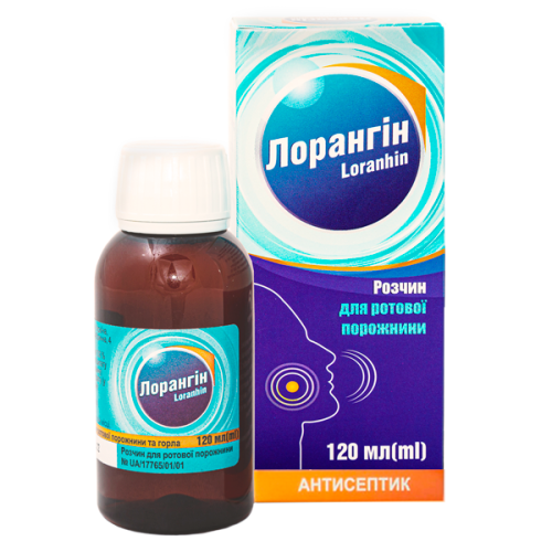 Лорангін розчин для полоскання 120 мл в інтернет-аптеці - фото №1 Лорангін розчин для полоскання 120 мл в інтернет-аптеці