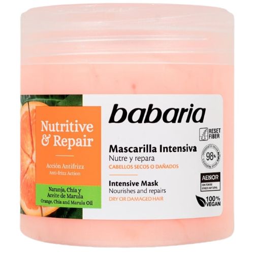 Маска Babaria (Бабария) интенсивная питание и восстановление для волос 400 мл цена - фото №1 Маска Babaria (Бабария) интенсивная питание и восстановление для волос 400 мл цена