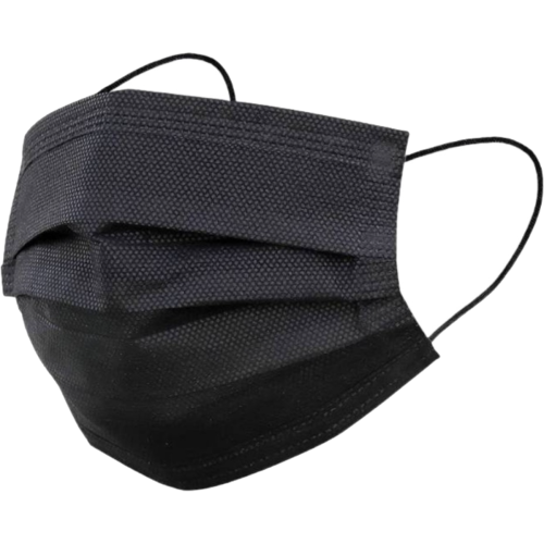 Маска медицинская Sangig трехслойная черная 50 шт. в Украине - фото №1 Маска медицинская Sangig трехслойная черная 50 шт. в Украине