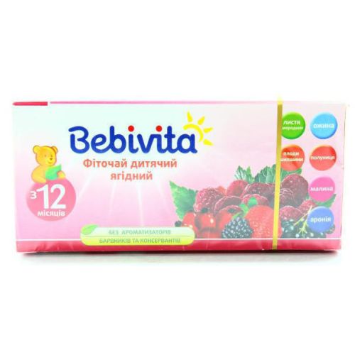 Фиточай Bebivita UA1377 детский ягодный 30 г в Украине - фото №1 Фиточай Bebivita UA1377 детский ягодный 30 г в Украине