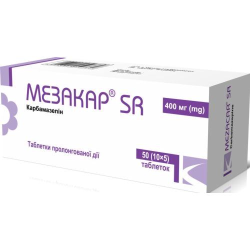Мезакар SR 400 мг таблетки №50 в аптеке - фото №1 Мезакар SR 400 мг таблетки №50 в аптеке