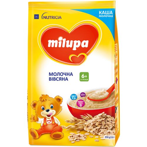 Каша Milupa молочная овсяная, с 6 месяцев, 210 г фото - фото №1 Каша Milupa молочная овсяная, с 6 месяцев, 210 г фото