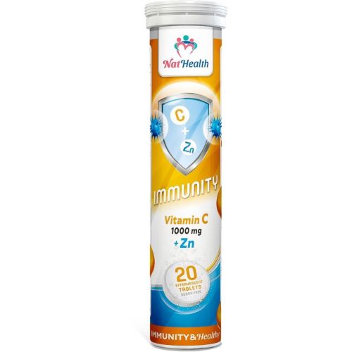 НатХелс Витамин С 1000 + Цинк шипучие таблетки №20 в Украине - фото №1 НатХелс Витамин С 1000 + Цинк шипучие таблетки №20 в Украине