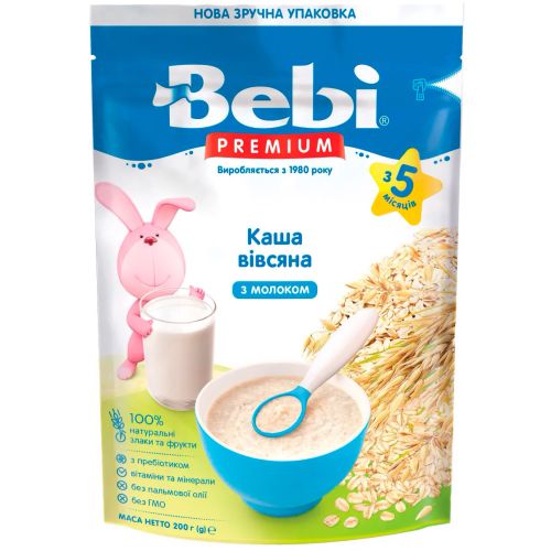 Каша Kolinska Bebi Premium Вівсяна молочна, від 5 місяців, 200 г ціна - фото №1 Каша Kolinska Bebi Premium Вівсяна молочна, від 5 місяців, 200 г ціна