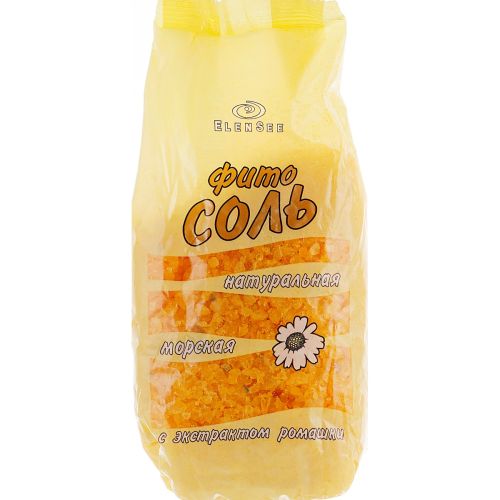 Соль для ванн Elensee натуральная морская с ромашкой, 700 г фото - фото №1 Соль для ванн Elensee натуральная морская с ромашкой, 700 г фото