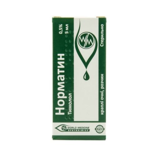 Норматин 0.5% капли глазные 5 мл в аптеке - фото №1 Норматин 0.5% капли глазные 5 мл в аптеке