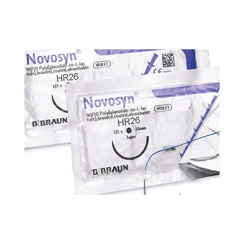 Novosyn (поліглактид 910) фіолетовий, розмір USP 3/0 (2) довжина 70 см голка DS24 (M) ADD - фото №1 Novosyn (поліглактид 910) фіолетовий, розмір USP 3/0 (2) довжина 70 см голка DS24 (M) ADD