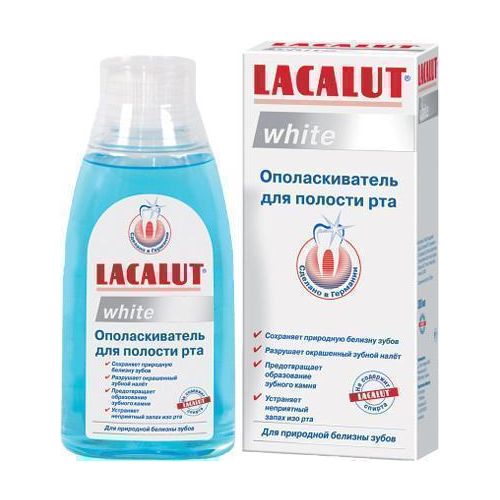 Ополіскувач Lacalut Вайт 300 мл в аптеці - фото №1 Ополіскувач Lacalut Вайт 300 мл в аптеці