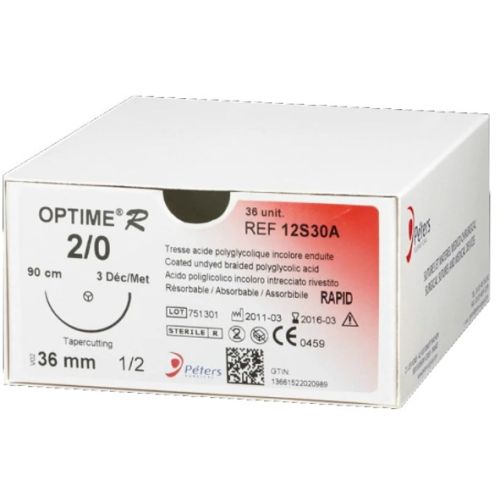 Шовный материал Optime (Оптайм) Рапид 2-0 (1/2 круга) колюще-режущая игла 36 мм 90 см цена - фото №1 Шовный материал Optime (Оптайм) Рапид 2-0 (1/2 круга) колюще-режущая игла 36 мм 90 см цена