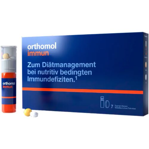 Orthomol Immun Directgranulat (восстановление иммунной системы) 7 дней, питьевая бутылочка + таблетки №7 недорого - фото №1 Orthomol Immun Directgranulat (восстановление иммунной системы) 7 дней, питьевая бутылочка + таблетки №7 недорого