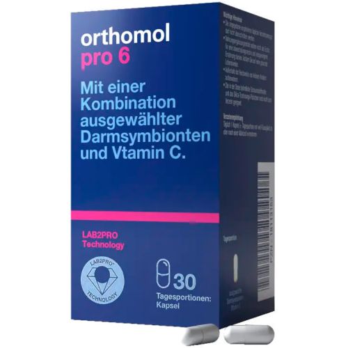Orthomol (Ортомол) Pro 6 поддержка кишечного тракта и здоровой кишечной флоры 30 дней капсулы №30 заказать - фото №1 Orthomol (Ортомол) Pro 6 поддержка кишечного тракта и здоровой кишечной флоры 30 дней капсулы №30 заказать