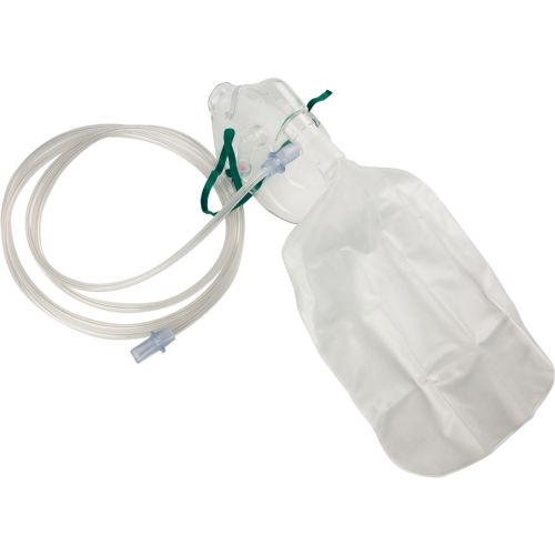 Кислородная дыхательная маска с резервуарным мешком, нереверсивная Non Rebreathing недорого - фото №1 Кислородная дыхательная маска с резервуарным мешком, нереверсивная Non Rebreathing недорого