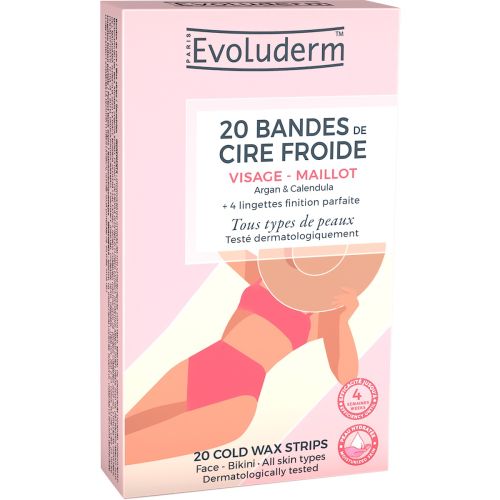 Смужки Evoluderm (Еволюдерм) для депіляції обличчя та бікіні воскові 20 шт фото - фото №1 Смужки Evoluderm (Еволюдерм) для депіляції обличчя та бікіні воскові 20 шт фото