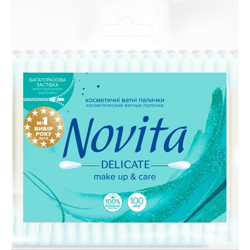 Ватные палочки Novita Delicate, 100 шт. в Украине - фото №1 Ватные палочки Novita Delicate, 100 шт. в Украине