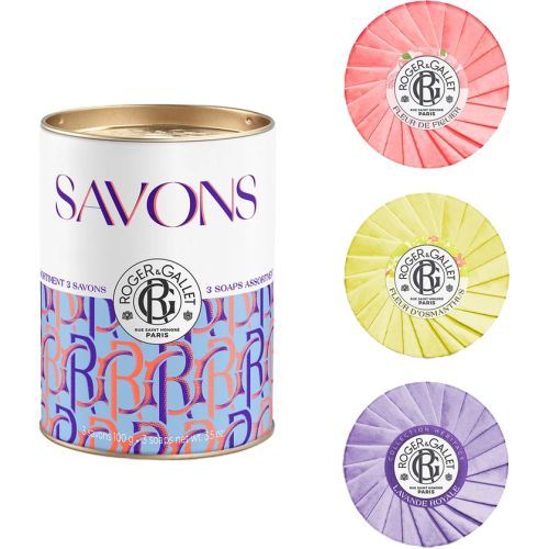 Набір Roger&Gallet (Роже&Галлє) Ассорті мило (Квітка інжиру+Квітка османтусу+Лаванда) 3 шт. по 100 г недорого - фото №1 Набір Roger&Gallet (Роже&Галлє) Ассорті мило (Квітка інжиру+Квітка османтусу+Лаванда) 3 шт. по 100 г недорого
