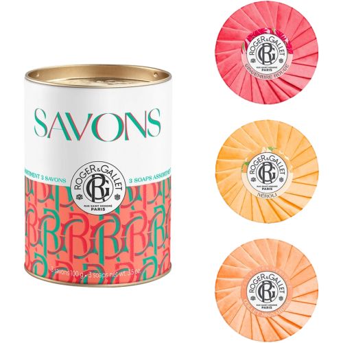 Набір Roger&Gallet (Роже&Галлє) Ассорті мило (Червоний імбир+Неролі+Гвоздика Пір'яста) 3 шт. по 100 г недорого - фото №1 Набір Roger&Gallet (Роже&Галлє) Ассорті мило (Червоний імбир+Неролі+Гвоздика Пір'яста) 3 шт. по 100 г недорого