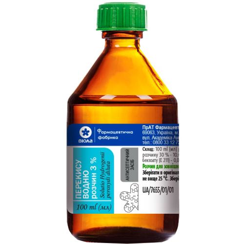 Перекись водорода 3% раствор 100 мл недорого - фото №1 Перекись водорода 3% раствор 100 мл недорого