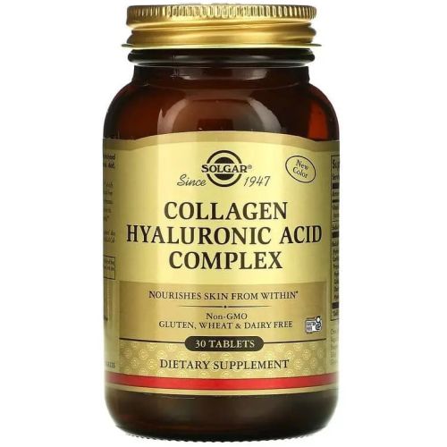 Solgar (Солгар) Collagen Hyaluronic Acid Complex (Коллаген та Гіалуронова кислота) 120 мг таблетки №30 в місті Одеса : ціни, характеристика. - фото №1 Solgar (Солгар) Collagen Hyaluronic Acid Complex (Коллаген та Гіалуронова кислота) 120 мг таблетки №30 в місті Одеса : ціни, характеристика.