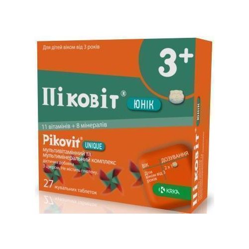 Піковіт Юнік таблетки жувальні №27 в місті Львів : ціни, характеристика. - фото №1 Піковіт Юнік таблетки жувальні №27 в місті Львів : ціни, характеристика.