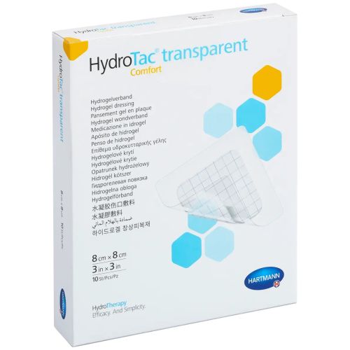 Повязка гидрогелевая HydroTac transparent Comfort 8 см x 8 см в аптеке - фото №1 Повязка гидрогелевая HydroTac transparent Comfort 8 см x 8 см в аптеке