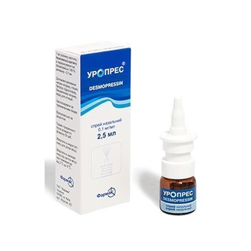 Уропрес 0,1 мг/мл спрей назальный 2,5 мл в аптеке - фото №1 Уропрес 0,1 мг/мл спрей назальный 2,5 мл в аптеке