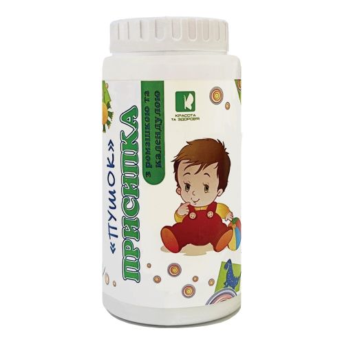 Присыпка детская Пушок ромашка-календула 100 г ADD - фото №1 Присыпка детская Пушок ромашка-календула 100 г ADD