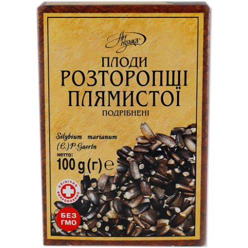 Плоды расторопши пятнистой дробленные, порошок, 100 г в городе Одесса : цены, характеристики. - фото №1 Плоды расторопши пятнистой дробленные, порошок, 100 г в городе Одесса : цены, характеристики.