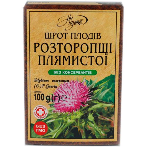 Шрот плодов расторопши пятнистой, порошок, 100 г ADD - фото №1 Шрот плодов расторопши пятнистой, порошок, 100 г ADD