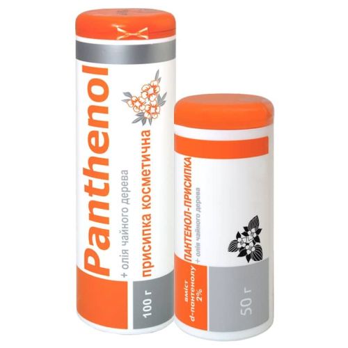 Пантенол присыпка с чайным деревом 100 г в интернет-аптеке - фото №1 Пантенол присыпка с чайным деревом 100 г в интернет-аптеке