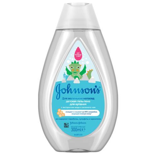 Антибактериальная детская гель-пена для купания Johnsons Для маленьких непосед 300 мл ADD - фото №1 Антибактериальная детская гель-пена для купания Johnsons Для маленьких непосед 300 мл ADD