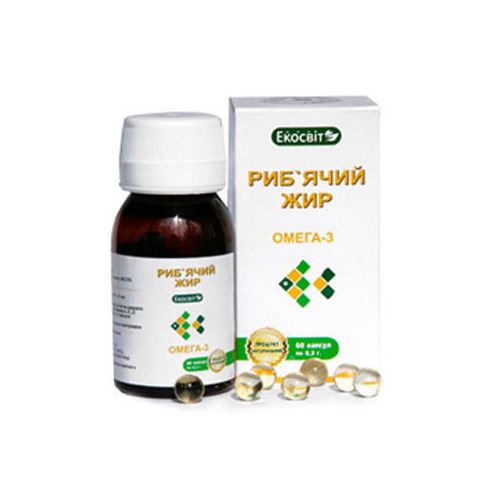 Риб'ячий жир капсули №60 в Дніпрі : ціни, характеристика. - фото №1 Риб'ячий жир капсули №60 в Дніпрі : ціни, характеристика.