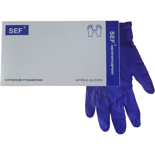 Перчатки SEF нитриловые нестерильные неопудренные р.L 8-9 №1 в интернет-аптеке - фото №1 Перчатки SEF нитриловые нестерильные неопудренные р.L 8-9 №1 в интернет-аптеке