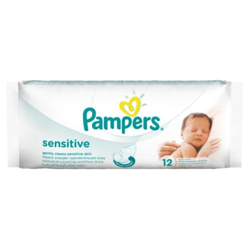 Серветки вологі Pampers Sensitive №12 ціна - фото №1 Серветки вологі Pampers Sensitive №12 ціна