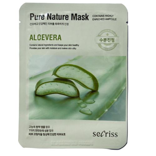 Маска тканевая seCriss Алоэ Вера успокаивающая 25 мл цена - фото №1 Маска тканевая seCriss Алоэ Вера успокаивающая 25 мл цена