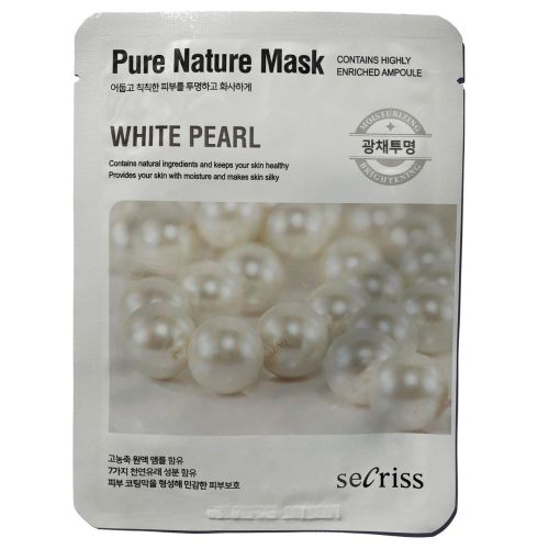Маска тканинна seCriss Біла Перлина Зволоження та висвітлення шкіри обличчя 25 мл ціна - фото №1 Маска тканинна seCriss Біла Перлина Зволоження та висвітлення шкіри обличчя 25 мл ціна