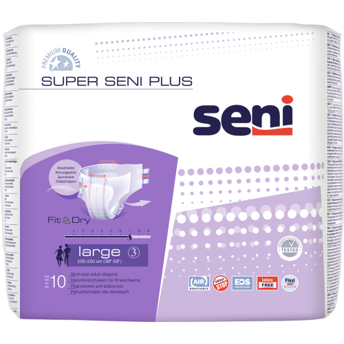 Подгузники для взрослых Super Seni Plus large air 10 шт цена - фото №1 Подгузники для взрослых Super Seni Plus large air 10 шт цена