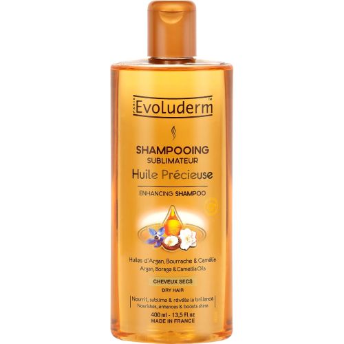 Шампунь Evoluderm (Эволюдерм) для сухих волос укрепляющий с ценными маслами 400 мл купить - фото №1 Шампунь Evoluderm (Эволюдерм) для сухих волос укрепляющий с ценными маслами 400 мл купить