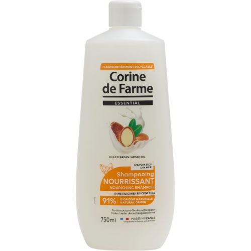 Шампунь Corine de Farme (Корін де Фарм) для сухого волосся живильний з аргановою олією 750 мл в Дніпрі : ціни, характеристика. - фото №1 Шампунь Corine de Farme (Корін де Фарм) для сухого волосся живильний з аргановою олією 750 мл в Дніпрі : ціни, характеристика.