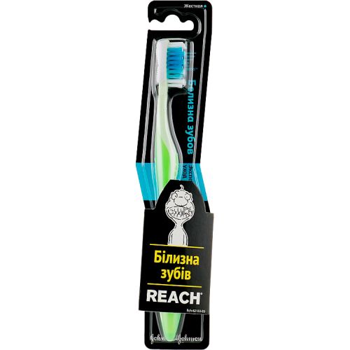 Зубна щітка Reach Stay White жорстка, 1 шт. купити - фото №1 Зубна щітка Reach Stay White жорстка, 1 шт. купити