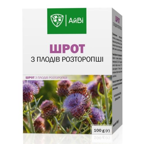 Шрот Айві з насіння розторопши 100 г фото - фото №1 Шрот Айві з насіння розторопши 100 г фото