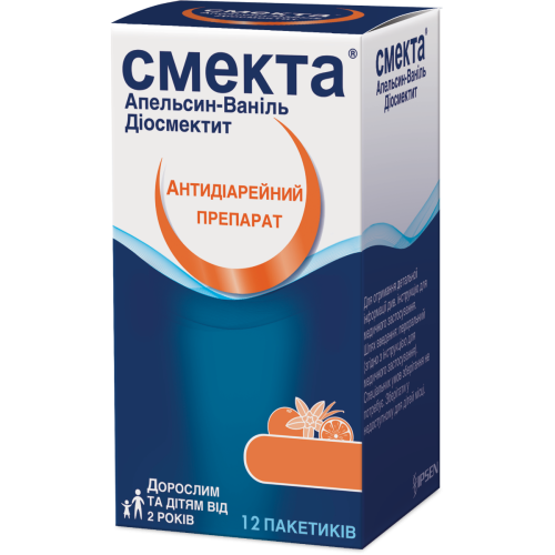 Смекта Апельсин-Ваніль 3 г порошок для оральної суспензії №12 в Дніпрі : ціни, характеристика. - фото №1 Смекта Апельсин-Ваніль 3 г порошок для оральної суспензії №12 в Дніпрі : ціни, характеристика.