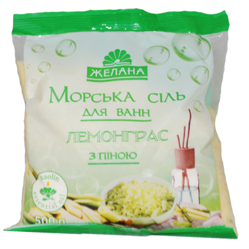 Соль для ванн Желана Лемонграсс с пеной 500 г в интернет-аптеке - фото №1 Соль для ванн Желана Лемонграсс с пеной 500 г в интернет-аптеке