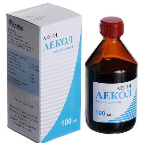 Аекол раствор масляный 100 мл в аптеке - фото №1 Аекол раствор масляный 100 мл в аптеке