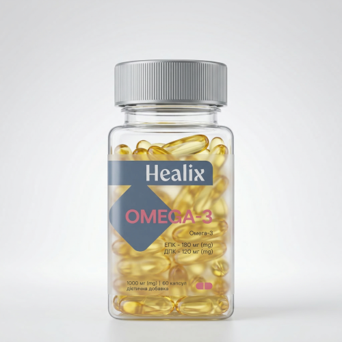 Healix (Хелікс) Омега-3 1000 мкг капсули №90 замовити - фото №1 Healix (Хелікс) Омега-3 1000 мкг капсули №90 замовити