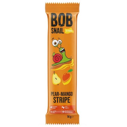 Цукерки Bob Snail (Равлик Боб) страйпси грушево-мангові 14 г недорого - фото №1 Цукерки Bob Snail (Равлик Боб) страйпси грушево-мангові 14 г недорого